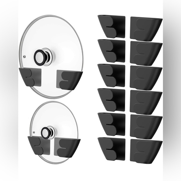 Universal Adjustable Pot Lid Organizer for Cabinet -Set of 8 (6” to 14”) - Picture 1 of 5